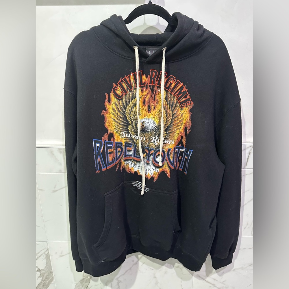 Civil Regime XXL Hoodie- black, NWOT- street wear